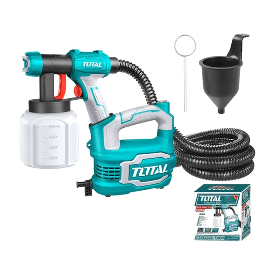 Pistola Eléctrica para Pintar Total 550 W HVLP con Manguera