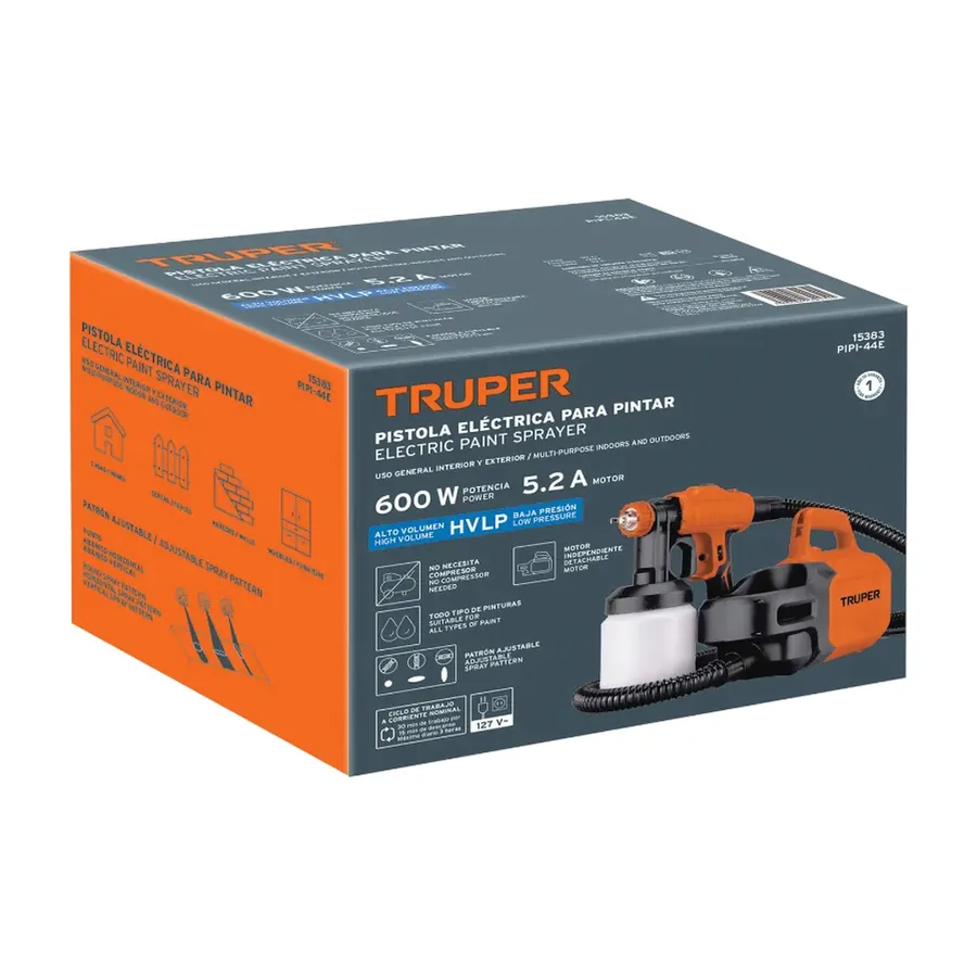 Pistola Eléctrica para Pintar Truper 600 W HVLP